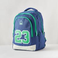 United Colors of Benetton Printed Backpack with Zip Closure - 43x30x13 cms