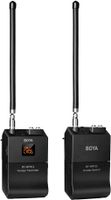 BOYA BY-WFM12 VHF Wireless Microphone System Transmitter Receiver with Omni-directional Lavalier Microphone 12 Switchable Frequencies 3.5mm Jack for Smartphone DSLR Camera Camcorder Audio, B08F21L7SY