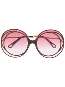 Chloé Eyewear Carlina oversized round sunglasses - Brown