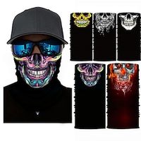 Halloween Skull Sports Outdoor Scarf Riding Mask Sunscreen Neck Cover Seamless Mask Magic Bandana miniinthebox - thumbnail