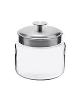 Anchor Hocking 64oz Mini Montana Jar with Brushed Aluminium Metal Cover