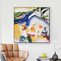 Handmade Oil Painting Canvas Wall Art Abstract Decoration Famous Wassily Kandinsky The Cow for Home Decor Rolled Frameless Unstretched Painting Lightinthebox - thumbnail