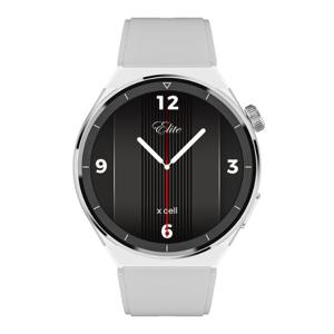 X.Cell Elite 4 Smart Watch | 1.43 Inch AMOLED Display | 7 Days Battery Life | IP68 Water Resistance | Silver Metal Frame with Grey Silicon Strap |X...