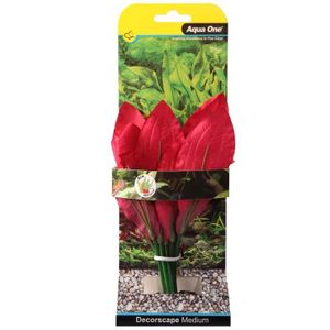 Aqua One Silk Plant-Amazon Red 20Cm
