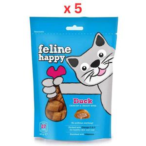 Feline Happy Cat Treats Duck For Cat - 60g Pack Of 5