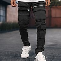 Men's Athleisure Sports Outdoor Sports Casual Sports Pants Tactical Cargo Pants Solid Color Full Length Sporty Pocket ArmyGreen Grey Black miniinthebox - thumbnail