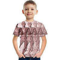 Kids Boys' T shirt Tee Short Sleeve Graphic Black Children Tops Active 3-12 Years miniinthebox - thumbnail