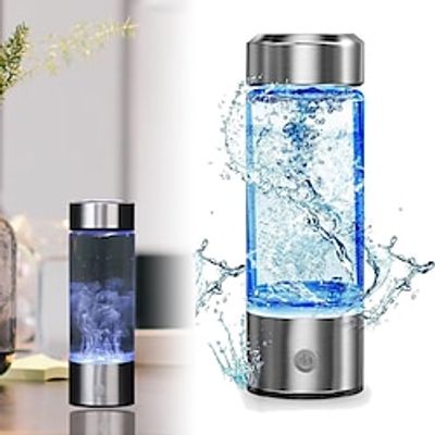 Hydrogen Water Bottle Generator - 2024 New Upgrated Hydrogen Water Bottle with New Pem SPE Technology, Portable Rechargeable Hydrogen Water Machine Hydrogen Rich Water Glass Bottle for Health Life Lightinthebox