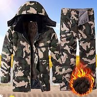 Men's Tracksuit Hooded Sports  Outdoor Daily Holiday Soft Camouflage Green Grey Activewear Streetwear Sport Spring   Fall Hoodies Sweatshirts  Lightinthebox - thumbnail