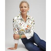 Women's Shirt Blouse Floral Casual Holiday White Button Print Long Sleeve Fashion Streetwear Shirt Collar Regular Fit Spring Fall Lightinthebox