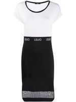 LIU JO two-tone knitted dress - Black - thumbnail