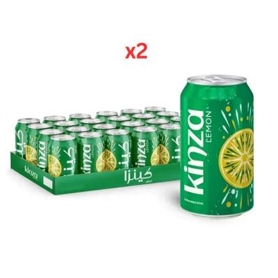Kinza Carbonated Drink Lemon 320Ml Pack of 24 - Bundle of 2 Cartons