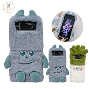 Phone Case For Samsung Galaxy Flip Z Flip 4 Z Flip 3 Flip 3D Cartoon Plush Plush Lightinthebox