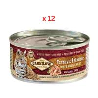 Carnilove Turkey & Reindeer For Adult Cats (Wet Food Cans) 12x100g