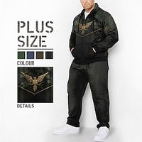 Men's Plus Size Hoodie Big and Tall Graphic Hooded Long Sleeve Spring   Fall Fashion Designer Casual Daily Sports Tops Lightinthebox - thumbnail