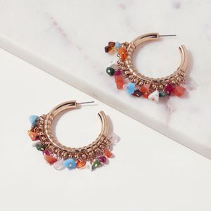Beaded Hoop Earrings