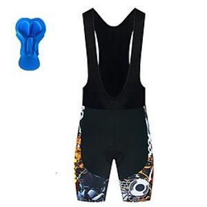 21Grams Men's Cycling Bib Shorts Bike Bib Shorts Bottoms Mountain Bike MTB Road Bike Cycling Sports Cartoon 3D Pad Cycling Breathable Quick Dry Black Polyester Spandex Clothing Apparel Bike Wear Lightinthebox