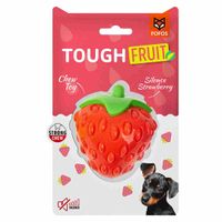 Fofos Tough Fruit Silence Strawberry Dog Toy (Pack of 2)