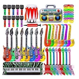Party Toys Entertainment Interactive Props Inflatable Guitar Radio Saxophone Children's Pvc Inflatable Instruments Lightinthebox