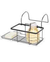 Interdesign Everett Over Side Bathtub Caddy Matte Black