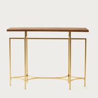 Wood Top Console Table - 107x36x79 cms