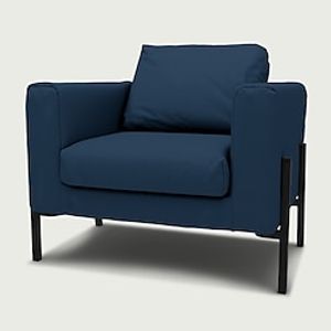 IKEA Organic Panama Cotton Koarp Armchair Cover Regular Fit With Piping Machine Washable Lightinthebox