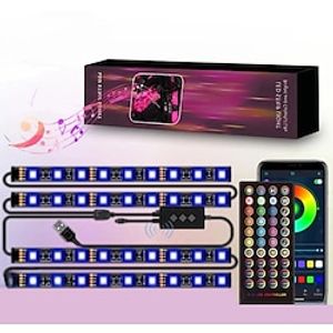 LED Bluetooth Atmosphere Light Foot Atmosphere Light Bar Colorful RGB Music Light Bar Car Light Bar USB Power Supply 40 Key Remote Control miniinthebox