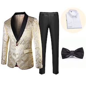 Retro Vintage 1980s Tuxedo Suits  Blazers Lapel Collar Blazer Men's Cosplay Costume Masquerade Halloween Party  Evening Club Coat Lightinthebox