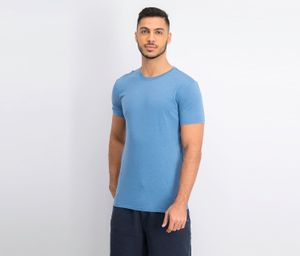 Mens Burnout Crew-Neck Tee  Denim Blue