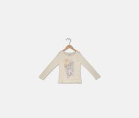 Girls Frozen II Print Tops  Beige - thumbnail