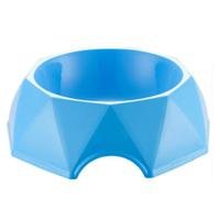 Pets Club Diamond Shape Pet Bowl Blue For Cat & Dog - 15.6X15.6X4.8Cm