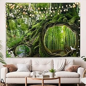 Landscape Forest Hanging Tapestry Wall Art Large Tapestry Mural Decor Photograph Backdrop Blanket Curtain Home Bedroom Living Room Decoration miniinthebox