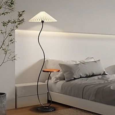 Elegant Floor Lamp with Table Luxury Bedroom Bedside Lamp Vertical Living Room Study Marble Lamps Modern Reading Light 85-265V Lightinthebox