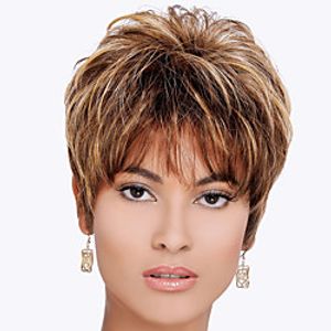 Synthetic Wig Curly Asymmetrical Short Bob Wig Short Brown Synthetic Hair Women's Fashionable Design Exquisite Fluffy Brown miniinthebox
