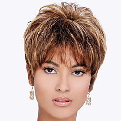Synthetic Wig Curly Asymmetrical Short Bob Wig Short Brown Synthetic Hair Women's Fashionable Design Exquisite Fluffy Brown miniinthebox