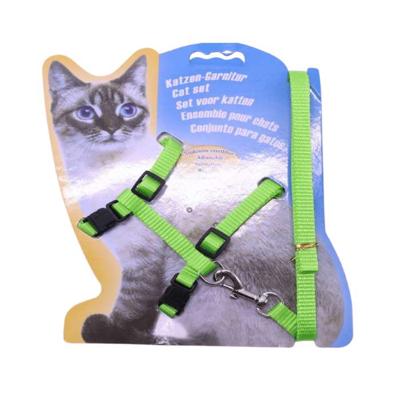 Cozy Paws Adjustable Cat Harness With Leash - Green