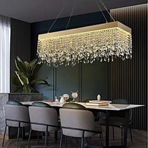 LED Pendant Light Crystal Gold Modern Luxury 85cm Lantern Desgin Chandelier Stainless Steel Electroplated 110-120V 220-240V Lightinthebox