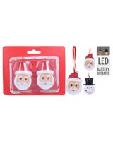 Homesmiths Christmas Tea Light 2 Piece Set 2 Assorted colors & Design 1 Pack