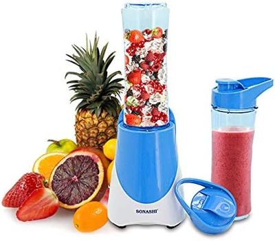 Sonashi Sport Blender Smoothie Maker Blue-White 300W Motor - SB-164