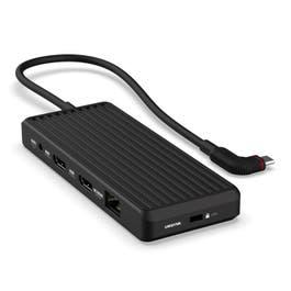 Unisynk 10 Port Hub USB C 100W Dual Screen, Black