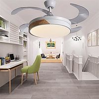 LED Ceiling Fan Light Modern White 48 cm Single Design Ceiling Fan ABS Artistic Style Modern Style Minimalist Painted Finishes LED 110V-120V 220V-240 V Lightinthebox - thumbnail
