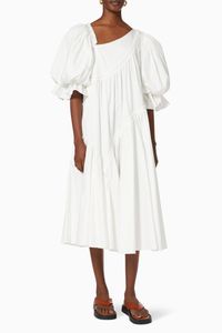 Casabianca Braided Midi Dress in Cotton