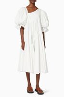 Casabianca Braided Midi Dress in Cotton - thumbnail