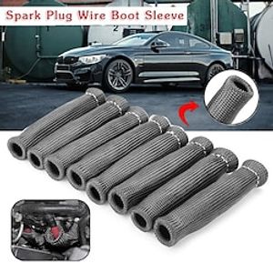 8Pcs Spark Plug Steel Wire Boot Heat Insulation Insulation Sleeve 1200 Degree Heat Insulation Cover 6.1 Inches About 6.1in For Car  Trucks miniinthebox