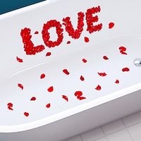 6pcs Rose Petal Frosted Wall Stickers Self-Adhesive Love Romantic Valentine's Day Non-Slip Cross Border Bathtub Stickers. miniinthebox - thumbnail