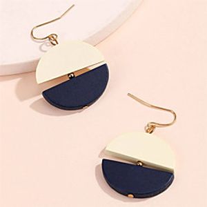 Women's Drop Earrings Geometrical Precious Simple Fashion Holiday Modern Sweet Wood Earrings Jewelry Dark Navy For Gift Carnival Prom Work Festival 1 Pair Lightinthebox