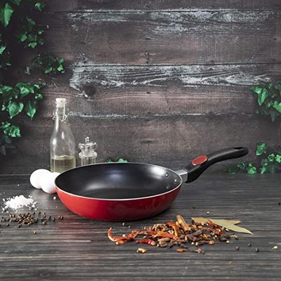 Royalford Frying Pan, 26 cm-(Red)-(RF2957)