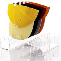 2 Pcs Hat Stand for Baseball Caps, No Install Acrylic Hat Organizer for 14 Baseball Caps, Hat Racks for Baseball Caps Display and Organizer for Bedroom, Closet, Dresser, Office Lightinthebox