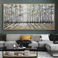 Mintura Handmade Forest Landscape Oil Paintings On Canvas Wall Art Decoration Modern Abstract Tree Picture For Home Decor Rolled Frameless Unstretched Painting Lightinthebox