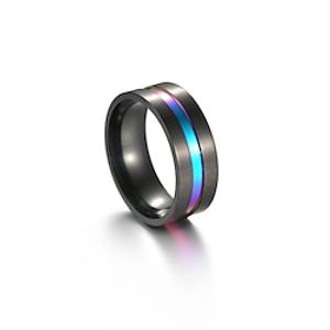 1pc Ring Midi Rings For Men's Silver Gold Black Street Gift Alloy Vintage Style Vertical  Gold bar Joy Lightinthebox